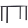 Dining Table Black and Grey 120x60x75cm - Concrete Grey - Complete Storage Solutions