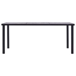 Alternative view of Dining Table Black and Grey 200x100x75cm - Concrete Grey