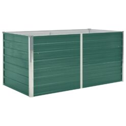 Galvanised Steel Raised Garden Bed 160x80x77cm - Green - Complete Storage Solutions