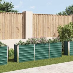 Galvanised Steel Garden Raised Bed 240x40x77cm - Green