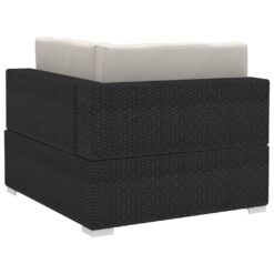 3 Piece Poly Rattan Garden Sofa Set with Cushions - Complete Storage Solutions
