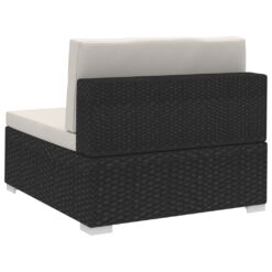 3 Piece Poly Rattan Garden Sofa Set with Cushions - Complete Storage Solutions