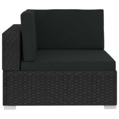 3 Piece Poly Rattan Garden Sofa Set with Cushions - Complete Storage Solutions