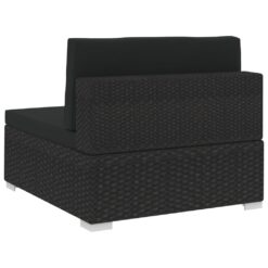 3 Piece Poly Rattan Garden Sofa Set with Cushions - Complete Storage Solutions