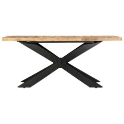Alternative view of Rough Mango Wood Dining Table 180x90x76cm