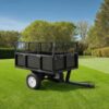 Tipping Trailer for Lawn Mower 300 kg 153x77x103cm - Black - Complete Storage Solutions