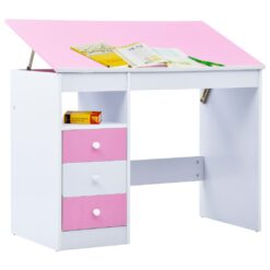 Children Drawing Study Desk Tiltable 100x55x87cm - Complete Storage Solutions