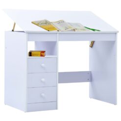 Children Drawing Study Desk Tiltable 100x55x87cm - Complete Storage Solutions
