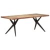 Dining Table Reclaimed Wood 200x90x76cm - Brown - Complete Storage Solutions