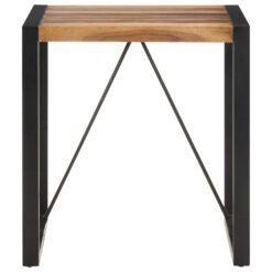 Alternative view of Acacia Wood Dining Table 70x70x75cm - Black