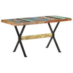 Dining Table Reclaimed Wood 140x70x76cm - Black