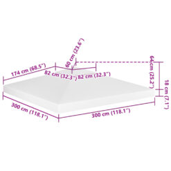 2-Tier Gazebo Top Cover 3x3m - Complete Storage Solutions