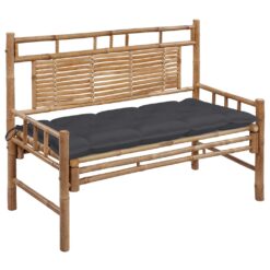 Garden Bench with Cushion 120x55x90cm