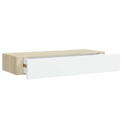 2 Piece Wall-Mounted Drawer Shelf Set 60x23.5x10cm - Complete Storage Solutions