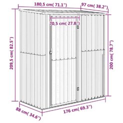 Garden Shed 180.5x97x209.5cm - Complete Storage Solutions