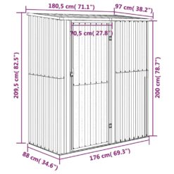 Garden Shed 180.5x97x209.5cm - Complete Storage Solutions
