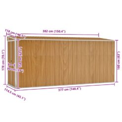 Wall-mounted Steel Garden Shed 118x382x178cm - Complete Storage Solutions