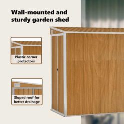 Wall-mounted Steel Garden Shed 118x382x178cm - Complete Storage Solutions