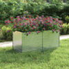 Steel Garden Raised Bed Galvanized 160x80x77cm - Silver - Complete Storage Solutions