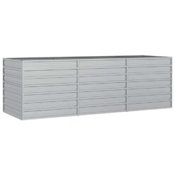 Alternative view of Steel Garden Raised Bed Galvanized 240x80x77cm - Silver