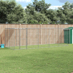 Steel Outdoor Dog Kennel with Roof 550x220x180cm - Complete Storage Solutions