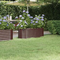 Galvanised Steel Garden Raised Bed 114x40x36cm - Complete Storage Solutions
