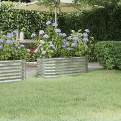 Galvanised Steel Garden Raised Bed 114x40x36cm - Complete Storage Solutions