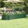 Galvanised Steel Garden Raised Bed 224x80x36cm - Complete Storage Solutions