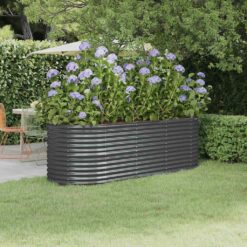 Galvanised Steel Garden Raised Bed 224x80x68cm - Complete Storage Solutions