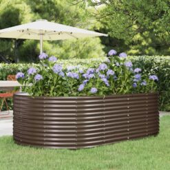 Galvanised Steel Garden Raised Bed 212x140x68cm - Complete Storage Solutions