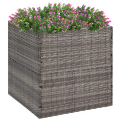 Poly Rattan Garden Planter 80x80x80cm - Complete Storage Solutions
