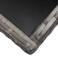 Poly Rattan Garden Table 140x80x74cm - Grey - Complete Storage Solutions