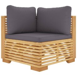 4 Piece Teak Garden Lounge Set with Cushions - Complete Storage Solutions