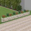 Gabion Raised Bed Galvanised Iron 540x50x50cm - Silver - Complete Storage Solutions