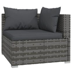 10 Piece Poly Rattan Garden Lounge Set with Cushions - Complete Storage Solutions