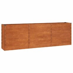 Alternative view of Corten Steel Garden Raised Bed 240x40x77cm - Rusty
