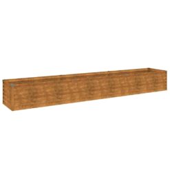 Alternative view of Corten Steel Garden Raised Bed 291x50x36cm - Brown
