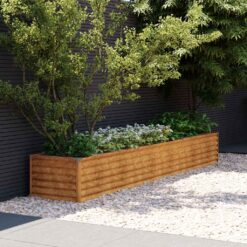 Corten Steel Garden Raised Bed 291x50x36cm - Brown