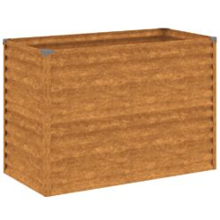 Alternative view of Corten Steel Garden Raised Bed 100x50x69cm - Brown