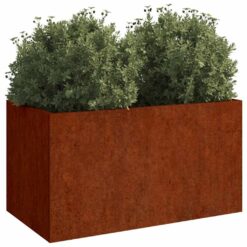 Corten Steel Planter 62x30x29cm - Complete Storage Solutions