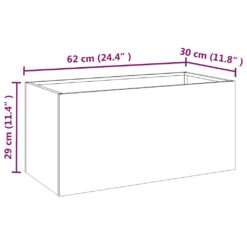 Corten Steel Planter 62x30x29cm - Complete Storage Solutions