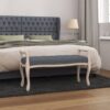 Bench Velvet 110x45x60cm - Dark Grey - Complete Storage Solutions