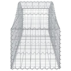 6 Piece Arched Gabion Baskets 200x50x40/60cm Galvanised Iron 200x50x40cm - Silver - Complete Storage Solutions
