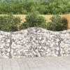 3 Piece Arched Gabion Baskets 200x50x100/120cm Galvanised Iron 200x50x100cm - Silver - Complete Storage Solutions