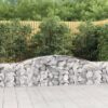 Arched Gabion Basket 400x30x60/80cm Galvanised Iron 400x30x60cm - Silver - Complete Storage Solutions