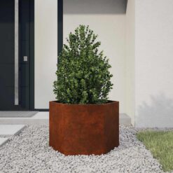 Corten Steel Planter 60x60x45cm - Rusty