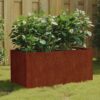 Corten Steel Planter 80x40x40cm - Brown - Complete Storage Solutions