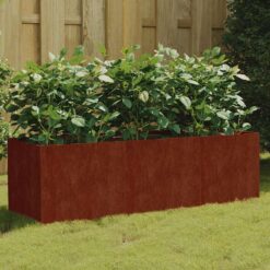 Corten Steel Garden Raised Bed 120x40x40cm - Brown