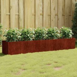 Corten Steel Garden Raised Bed 200x40x40cm - Brown