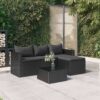 3 Piece Poly Rattan Garden Lounge Set - Complete Storage Solutions